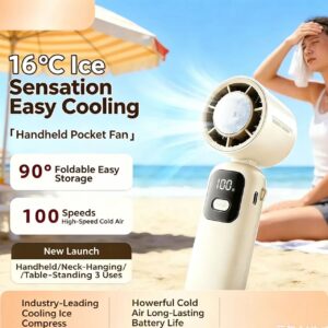 Portable Turbo Handheld Fan with Cooling Function